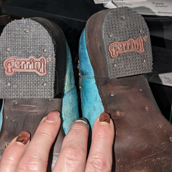 Ferrini womens booties - Turquoise - Size 8 1/2 - Picture 15 of 16